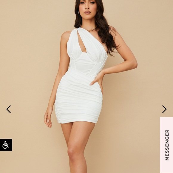 house of cb white shirt dress